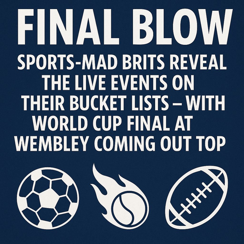FINAL BLOW: Sports-Mad Brits Reveal the Live Events on Their Bucket Lists – With World Cup Final at Wembley Coming Out Top!